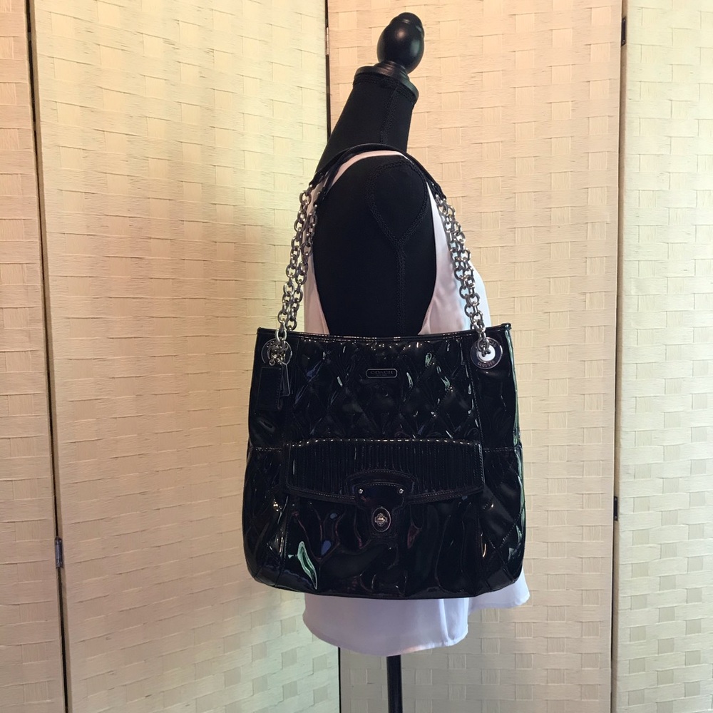 Coach Black Patent Leather Bag